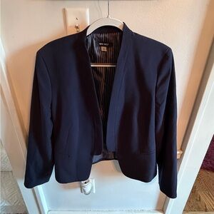 Nine West Women's Navy Open-Front Blazer